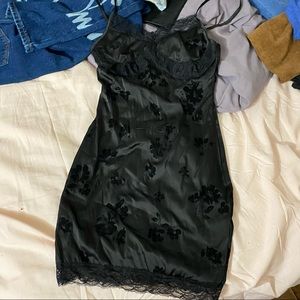 satin black mini dress WITH LITTLE BUTTERFLIES ON THEM😍😍😍😍😍